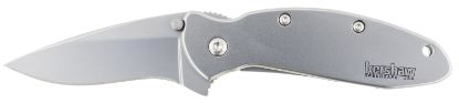 Picture of Kershaw 1620Fl Scallion 2.40" Folding Drop Point Plain Bead Blasted 420Hc Ss Blade/Bead Blasted 410 Stainless Steel Handle Includes Pocket Clip 
