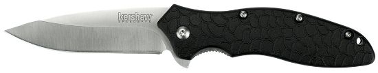 Picture of Kershaw 1830 Oso Sweet 3" Flipper Drop Point Plain Satin 8Cr13mov Ss Blade, Black Gfn Handle, Includes Pocket Clip 