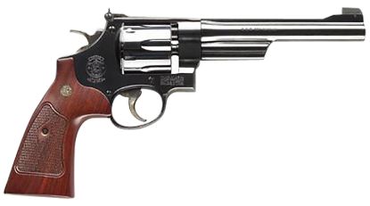 Picture of Smith & Wesson 150341 Model 27 Classic 357 Mag Or 38 S&W Spl +P Blued Carbon Steel 6.50" Barrel, 6Rd Cylinder & N-Frame, Checkered Square Butt Walnut Grip 