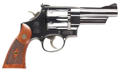 Picture of Smith & Wesson 150339 Model 27 Classic 357 Mag Or 38 S&W Spl +P Blued Carbon Steel 4" Barrel, 6Rd Cylinder & N-Frame, Checkered Square Butt Walnut Grip 