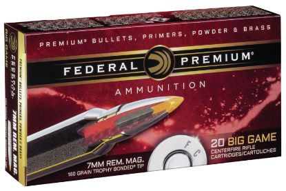 Picture of Federal Pr7tt1 Premium 7Mm Rem Mag 160 Gr Trophy Bonded Tip 20 Per Box/ 10 Case 