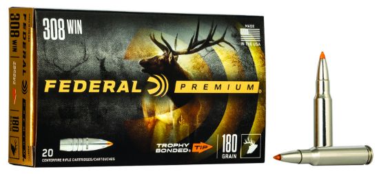 Picture of Federal P308tt1 Premium 308 Win 180 Gr Trophy Bonded Tip 20 Per Box/ 10 Case 