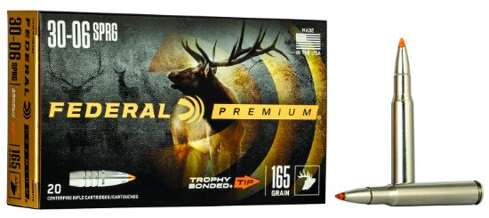 Picture of Federal P3006tt2 Premium 30-06 Springfield 165 Gr Trophy Bonded Tip 20 Per Box/ 10 Case 