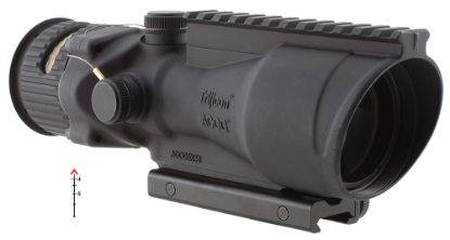 Picture of Trijicon 100012 Acog Black Hardcoat Anodized 6X 48Mm Illuminated Amber Chevron .223/5.56 Bdc Reticle 