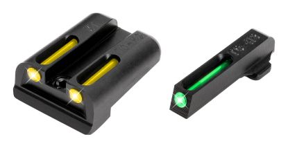 Picture of Truglo Tg131xty Tfo Black | Green Tritium & Fiber Optic Front Sight Yellow Tritium & Fiber Optic Rear Sight 