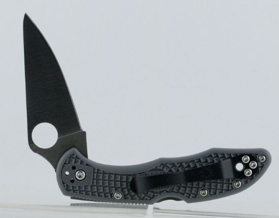 Picture of Spyderco C11fpgy Delica 4 Lightweight 2.88" Folding Drop Point Plain Vg-10 Ss Blade Gray Frn Handle Includes Pocket Clip 