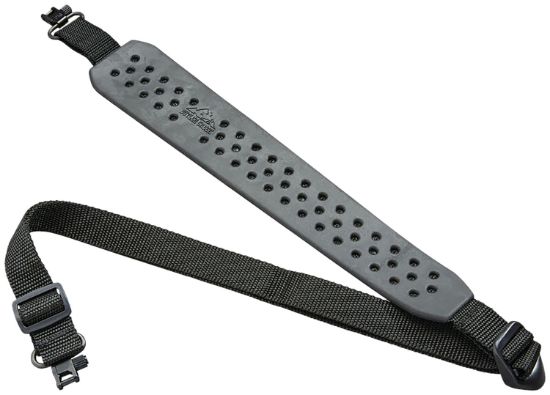 Picture of Butler Creek 81060 Comfort V- Grip Rifle Sling Black Rubber W/Nylon Strap Adjustable Design 1" Qd Swivels 