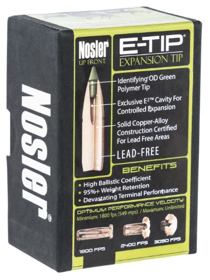 Picture of Nosler 59180 E-Tip 30 Cal .308 180 Gr Spitzer/ 50 Per Box 