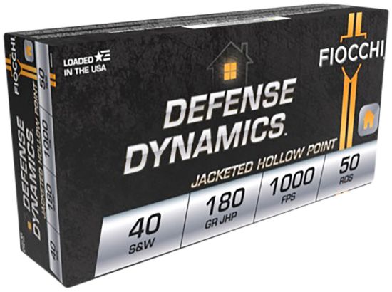 Picture of Fiocchi 40Swe Defense Dynamics 40 S&W 180 Gr Jacketed Hollow Point 50 Per Box/ 20 Case 