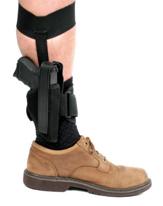 Picture of Blackhawk 40Ah00bkr Ankle Size 00 Black Cordura Velcro Fits Small Frame, 5Rd Revolver W/Hammer Spur, Right Hand 