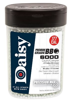 Picture of Daisy 980060-444 Precisionmax Premium 177 Zinc Plated Steel 6000 Per Bottle 