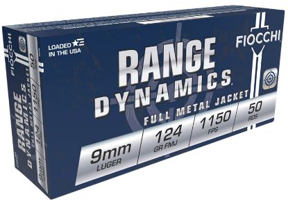 Picture of Fiocchi 9Apb Range Dynamics 9Mm Luger 124 Gr Full Metal Jacket 50 Per Box/ 20 Case 