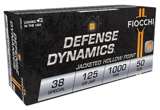 Picture of Fiocchi 38F Defense Dynamics 38 Special 125 Gr Jacket Hollow Point 50 Per Box/ 20 Case 