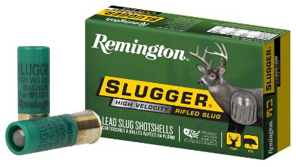 Picture of Remington Ammunition 28600 Slugger High Velocity 12 Gauge 2.75" 7/8 Oz Rifled Slug Shot 5 Per Box/50 Cs 