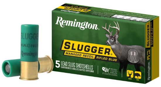 Picture of Remington Ammunition 20290 Slugger Managed-Recoil 12 Gauge 2.75" 1 Oz Rifled Slug Shot 5 Per Box/20 Cs 