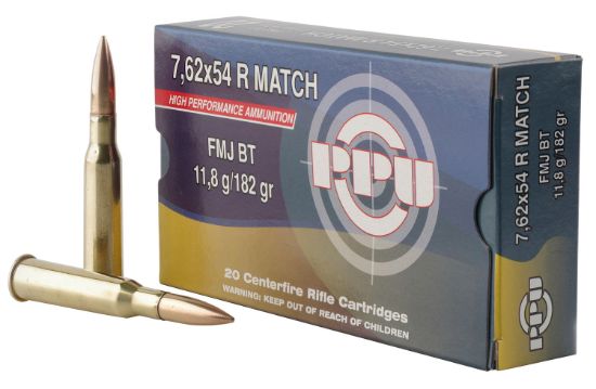 Picture of Ppu Ppm7 Match 7.62X54mmr 182 Gr Full Metal Jacket 20 Per Box/ 10 Case 