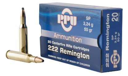 Picture of Ppu Pp222 Standard Rifle 222 Rem 50 Gr Soft Point 20 Per Box/ 50 Case 