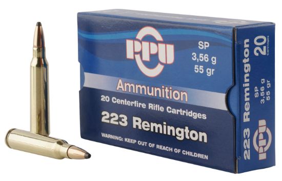 Picture of Ppu Pp223s Standard Rifle 223 Rem 55 Gr Soft Point 20 Per Box/ 50 Case 