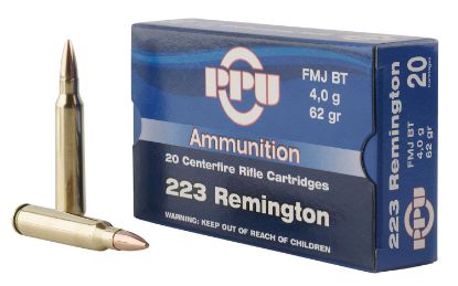 Picture of Ppu Pp223f2 Standard Rifle 223 Rem 62 Gr Full Metal Jacket Boat Tail 20 Per Box/ 50 Case 