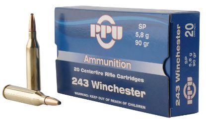 Picture of Ppu Pp2431 Standard Rifle 243 Win 90 Gr Soft Point 20 Per Box/ 10 Case 