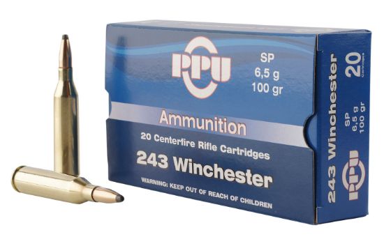Picture of Ppu Pp2432 Standard Rifle 243 Win 100 Gr Soft Point 20 Per Box/ 10 Case 