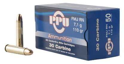 Picture of Ppu Pp30f Standard Rifle 30 Carbine 110 Gr Full Metal Jacket Round Nose 50 Per Box/ 10 Case 