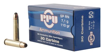 Picture of Ppu Pp30s Standard Rifle 30 Carbine 110 Gr Soft Point Round Nose 50 Per Box/ 10 Case 