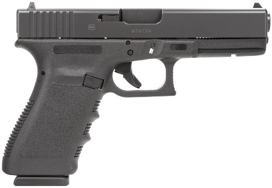 Picture of Glock Pf2050201 G20 Gen3 Short Frame 10Mm Auto 10+1 4.61" Black Steel Barrel, Matte Black Serrated Steel Slide, Black Polymer Frame W/Picatinny Rail, Black Texture Finger Groove Grip 