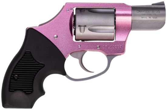 Picture of Charter Arms 53831 Undercover Lite Pink Lady Small 38 Special, 5 Shot 2" Stainless Steel Barrel & Cylinder, Pink Aluminum Frame W/Black Finger Grooved Rubber Grip, Concealed Hammer 