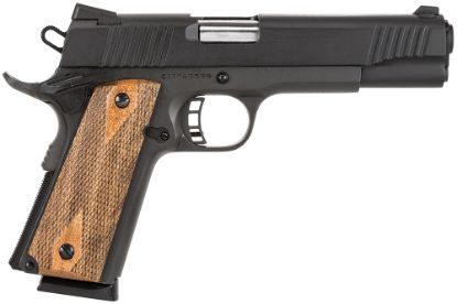 Picture of Citadel Cit45fsp M1911 Government Full Size Frame 45 Acp 8+1 5" Stainless Steel Barrel, Black Serrated Steel Slide, Black Cerakote Steel Frame W/Beavertail, Wood Grip, Ambidextrous 