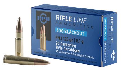 Picture of Ppu Pp300bf Standard Rifle 300 Blackout 125 Gr Full Metal Jacket 20 Per Box/ 50 Case 