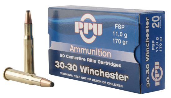 Picture of Ppu Pp30302 Standard Rifle 30-30 Win 170 Gr Flat Soft Point 20 Per Box/ 10 Case 