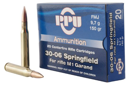 Picture of Ppu Pp3006g Standard Rifle 30-06 Springfield 150 Gr Full Metal Jacket 20 Per Box/ 10 Case 