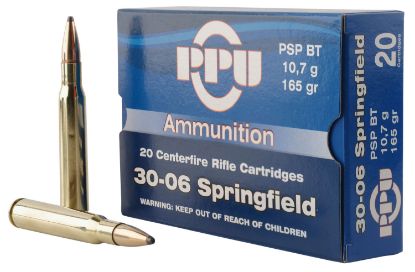 Picture of Ppu Pp30062 Standard Rifle 30-06 Springfield 165 Gr Pointed Soft Point Boat Tail 20 Per Box/ 10 Case 