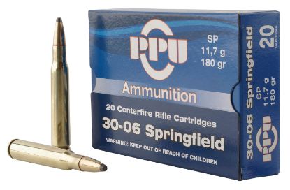 Picture of Ppu Pp30063 Standard Rifle 30-06 Springfield 180 Gr Soft Point 20 Per Box/ 10 Case 