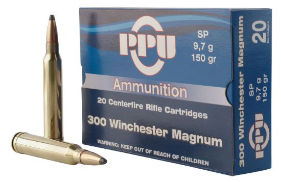 Picture of Ppu Pp3001 Standard Rifle 300 Win Mag 150 Gr Soft Point 20 Per Box/ 10 Case 