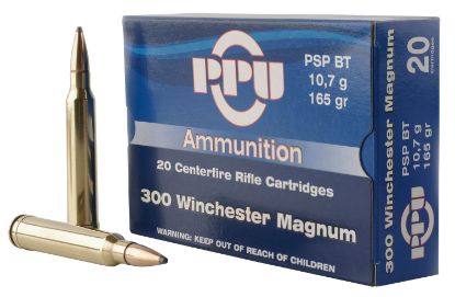 Picture of Ppu Pp3002 Standard Rifle 300 Win Mag 165 Gr Soft Point Boat Tail 20 Per Box/ 10 Case 