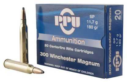 Picture of Ppu Pp3003 Standard Rifle 300 Win Mag 180 Gr Soft Point 20 Per Box/ 10 Case 