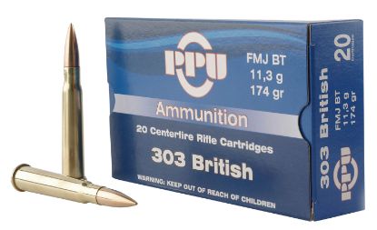 Picture of Ppu Pp303f Standard Rifle 303 British 174 Gr Full Metal Jacket Boat Tail 20 Per Box/ 10 Case 