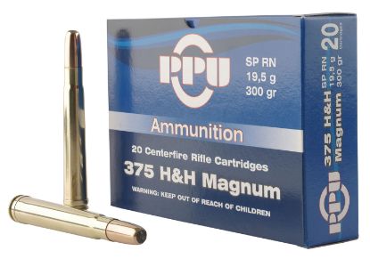 Picture of Ppu Pp375s Standard Rifle 375 H&H Mag 300 Gr Soft Point Round Nose 10 Per Box/ 20 Case 