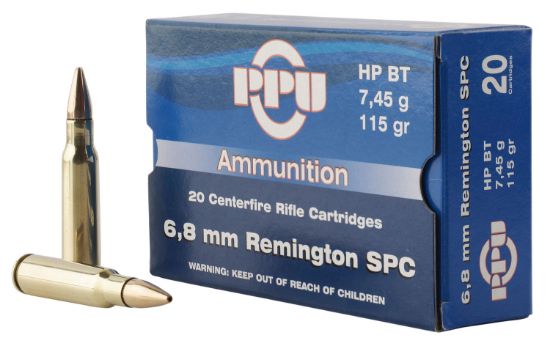 Picture of Ppu Pp68f Standard Rifle 6.8Mm Rem Spc 115 Gr Full Metal Jacket Boat Tail 20 Per Box/ 50 Case 