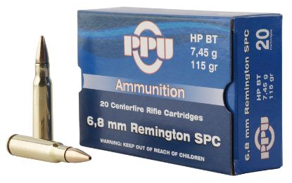 Picture of Ppu Pp68h Standard Rifle 6.8Mm Rem Spc 115 Gr Hollow Point Boat Tail 20 Per Box/ 50 Case 