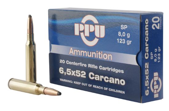 Picture of Ppu Pp6cs Metric Rifle 6.5X52mm Carcano 123 Gr Soft Point 20 Per Box/ 10 Case 