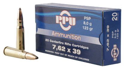 Picture of Ppu Pp76239p Metric Rifle 7.62X39mm 123 Gr Pointed Soft Point 20 Per Box/ 50 Case 