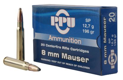 Picture of Ppu Pp8s Metric Rifle 8Mm Mauser 196 Gr Soft Point 20 Per Box/ 10 Case 