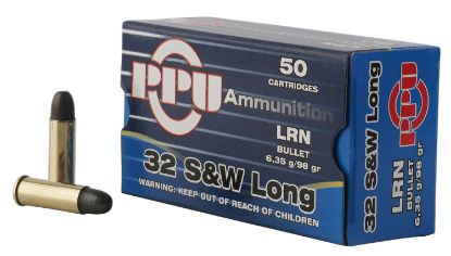 Picture of Ppu Pph32sw Handgun 32 S&W Long 98 Gr Lead Round Nose 50 Per Box/ 10 Case 