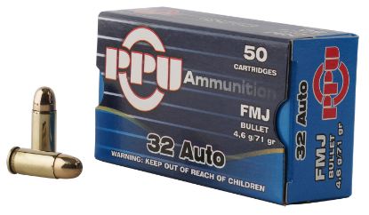 Picture of Ppu Pph32af Handgun 32 Acp 71 Gr Full Metal Jacket 50 Per Box/ 20 Case 