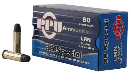 Picture of Ppu Pph38sl Handgun 38 Special 158 Gr Lead Round Nose 50 Per Box/ 10 Case 