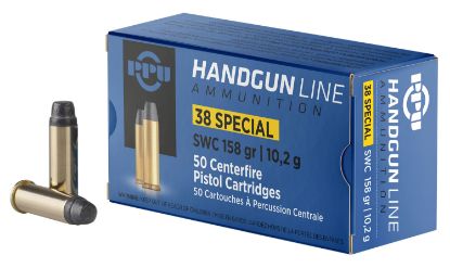 Picture of Ppu Pph38ss Handgun 38 Special 158 Gr Semi Wadcutter 50 Per Box/ 10 Case 