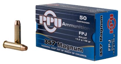 Picture of Ppu Pph357mf Handgun 357 Mag 158 Gr Flat Point Jacketed 50 Per Box/ 10 Case 